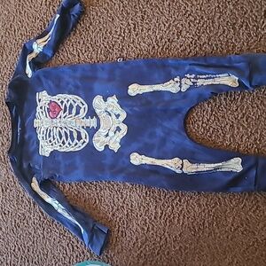 Rags glow in the dark skelly romper